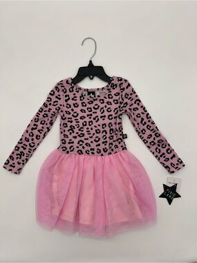 Pixie Lane Girls Size 2 Pink Leopard Print Tutu Dress